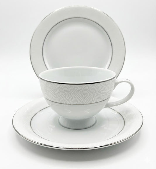 Serwis do Herbaty Emily Black Platin – Porcelana Bogucice (6 osób)