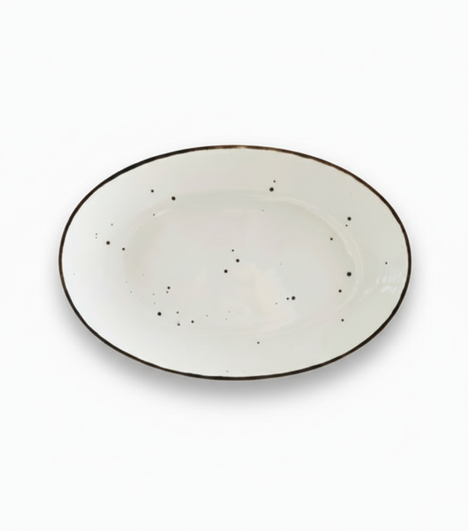 Półmisek Owalny Bogucice Alumina Cottage White 31x20,5 cm