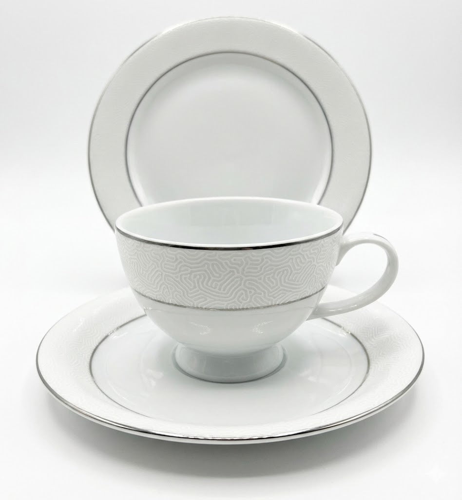 Serwis do Herbaty Emily Black Platin – Porcelana Bogucice (6 osób)