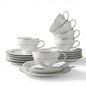 Serwis do Herbaty Emily Black Platin – Porcelana Bogucice (6 osób)