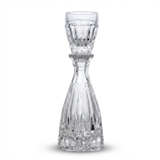 Przeźroczysta karafka kryształowa Bohemia 140ml do wódki i likieru, widok z przodu.