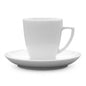 Biała filiżanka porcelanowa Lubiana Beata Sonia o pojemności 200 ml ze spodkiem 14 cm.