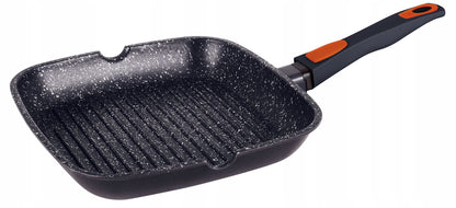 Czarna patelnia grillowa Berlinger Haus Granit Diamond BH-1105N z powłoką granitową