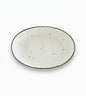 Biały owalny półmisek porcelanowy Bogucice Cottage White 31 na 20 centymetrów