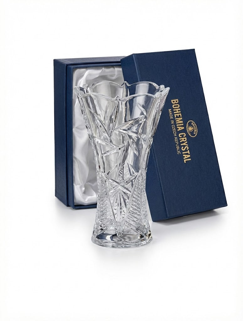 Oryginalne granatowe pudełko prezentowe marki Bohemia Crystal