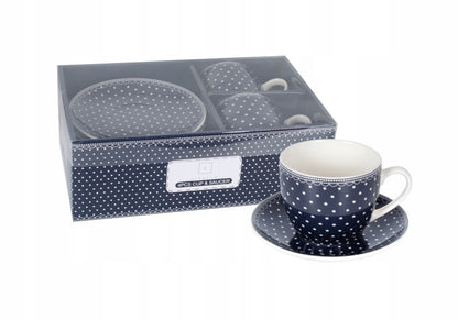 Dwie eleganckie filiżanki z porcelany Livello CR2 o pojemności 250 ml każda