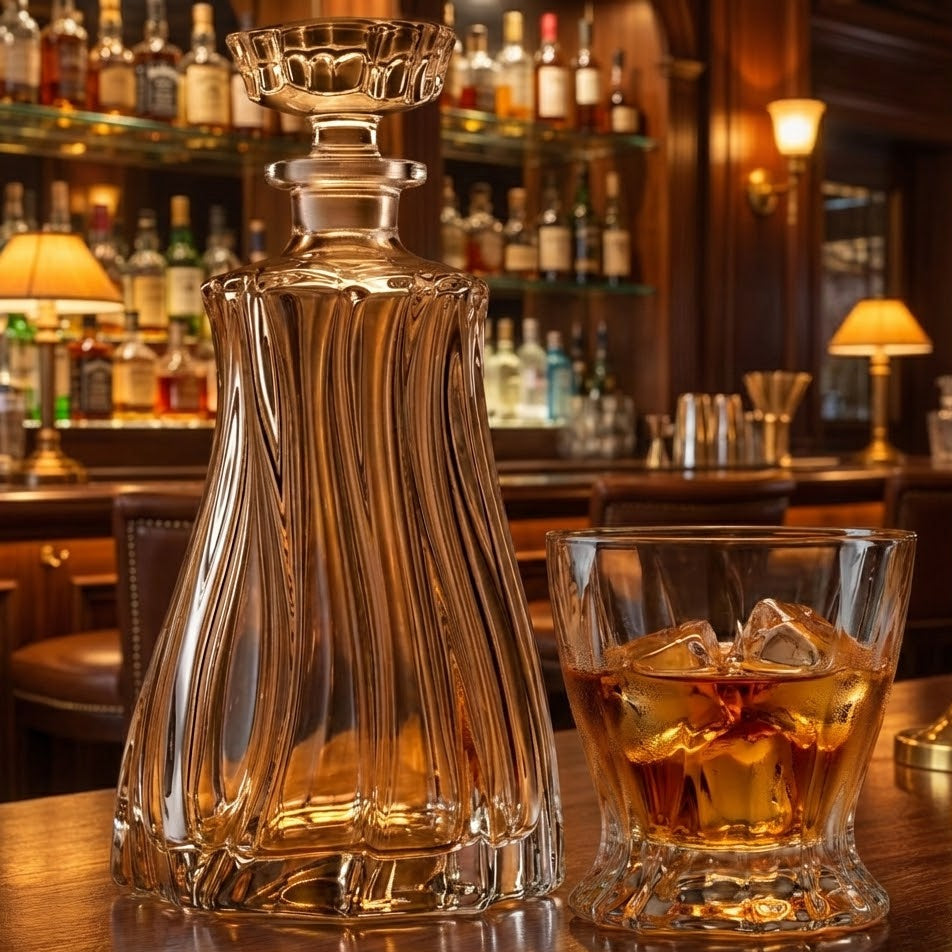 Szklanka do whisky wykonana z ekologicznego szkła krystalicznego o wysokim połysku.