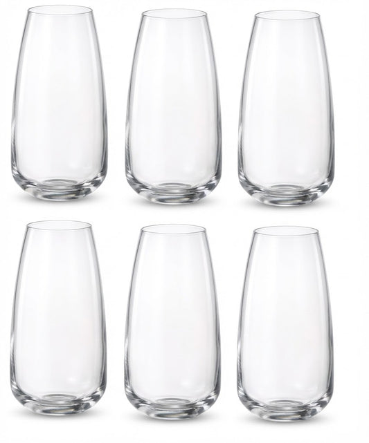 Komplet 6 kryształowych szklanek do napojów i soków marki Bohemia Crystalite.